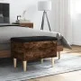 Bank mit Stauraum aus geräucherter Eiche, 62 x 42 x 46 cm von , Bänke für Hallen und Lager - Ref: Foro24-835072, Preis: 54,37...