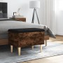 Bench with storage engineered wood smoked oak 62x42x46cm by , Benches for halls and storage - Ref: Foro24-835072, Price: 55,0...