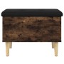 Bench with storage engineered wood smoked oak 62x42x46cm by , Benches for halls and storage - Ref: Foro24-835072, Price: 55,0...
