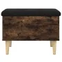 Bench with storage engineered wood smoked oak 62x42x46cm by , Benches for halls and storage - Ref: Foro24-835072, Price: 55,0...