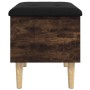 Bench with storage engineered wood smoked oak 62x42x46cm by , Benches for halls and storage - Ref: Foro24-835072, Price: 55,0...