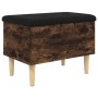 Bank mit Stauraum aus geräucherter Eiche, 62 x 42 x 46 cm von , Bänke für Hallen und Lager - Ref: Foro24-835072, Preis: 55,03...