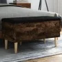 Bank aus Holzwerkstoff mit Stauraum aus geräucherter Eiche, 82 x 42 x 46 cm von , Bänke für Hallen und Lager - Ref: Foro24-83...