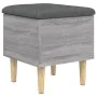 Sonoma gray engineered wood storage bench 42x42x46 cm by , Benches for halls and storage - Ref: Foro24-835066, Price: 45,19 €...