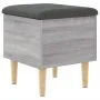 Sonoma gray engineered wood storage bench 42x42x46 cm by , Benches for halls and storage - Ref: Foro24-835066, Price: 45,19 €...