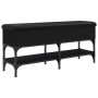 Schwarze Schuhbank aus Holzwerkstoff, 102 x 32 x 45 cm von , Bänke für Hallen und Lager - Ref: Foro24-835177, Preis: 77,60 €,...