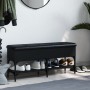 Schwarze Schuhbank aus Holzwerkstoff, 102 x 32 x 45 cm von , Bänke für Hallen und Lager - Ref: Foro24-835177, Preis: 77,60 €,...