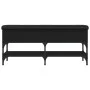 Banco zapatero madera de ingeniería negro 102x32x45 cm de , Bancos para recibidores y almacenamiento - Ref: Foro24-835177, Pr...