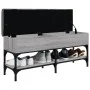 Sonoma gray engineered wood shoe bench 102x32x45 cm by , Benches for halls and storage - Ref: Foro24-835180, Price: 74,28 €, ...