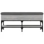 Sonoma gray engineered wood shoe bench 102x32x45 cm by , Benches for halls and storage - Ref: Foro24-835180, Price: 74,28 €, ...