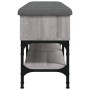 Banco zapatero madera de ingeniería gris Sonoma 102x32x45 cm de , Bancos para recibidores y almacenamiento - Ref: Foro24-8351...