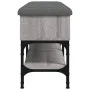 Sonoma gray engineered wood shoe bench 102x32x45 cm by , Benches for halls and storage - Ref: Foro24-835180, Price: 74,28 €, ...