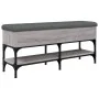 Sonoma gray engineered wood shoe bench 102x32x45 cm by , Benches for halls and storage - Ref: Foro24-835180, Price: 74,28 €, ...