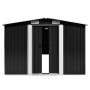 Caseta de jardín metal antracita 257x580x181 cm de vidaXL, Cobertizos - Ref: Foro24-143354, Precio: 715,86 €, Descuento: %