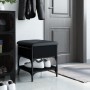 Schwarze Schuhbank aus Holzwerkstoff, 42 x 42 x 45 cm von , Bänke für Hallen und Lager - Ref: Foro24-835182, Preis: 51,74 €, ...