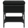 Schwarze Schuhbank aus Holzwerkstoff, 42 x 42 x 45 cm von , Bänke für Hallen und Lager - Ref: Foro24-835182, Preis: 51,74 €, ...