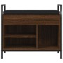 Schuhbank aus Holzwerkstoff Eiche braun 65,5x32x57,5cm von , Bänke für Hallen und Lager - Ref: Foro24-835206, Preis: 64,58 €,...
