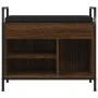 Schuhbank aus Holzwerkstoff Eiche braun 65,5x32x57,5cm von , Bänke für Hallen und Lager - Ref: Foro24-835206, Preis: 63,73 €,...