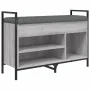 Shoe bench Sonoma gray engineered wood 85.5x32x57.5 cm by , Benches for halls and storage - Ref: Foro24-835210, Price: 72,55 ...