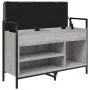 Shoe bench Sonoma gray engineered wood 85.5x32x57.5 cm by , Benches for halls and storage - Ref: Foro24-835210, Price: 72,55 ...
