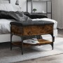 Shoe bench engineered wood smoked oak 62x42x45 cm by , Benches for halls and storage - Ref: Foro24-835189, Price: 63,85 €, Di...