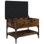 Shoe bench engineered wood smoked oak 62x42x45 cm by , Benches for halls and storage - Ref: Foro24-835189, Price: 63,85 €, Di...