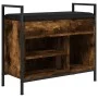 Engineered wood shoe bench smoked oak 65.5x32x57.5 cm by , Benches for halls and storage - Ref: Foro24-835204, Price: 58,99 €...