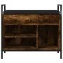 Engineered wood shoe bench smoked oak 65.5x32x57.5 cm by , Benches for halls and storage - Ref: Foro24-835204, Price: 58,99 €...
