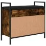 Engineered wood shoe bench smoked oak 65.5x32x57.5 cm by , Benches for halls and storage - Ref: Foro24-835204, Price: 58,99 €...