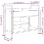 Engineered wood shoe bench smoked oak 65.5x32x57.5 cm by , Benches for halls and storage - Ref: Foro24-835204, Price: 58,99 €...