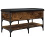 Shoe bench engineered wood smoked oak 82x42x45 cm by , Benches for halls and storage - Ref: Foro24-835194, Price: 77,72 €, Di...