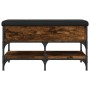 Shoe bench engineered wood smoked oak 82x42x45 cm by , Benches for halls and storage - Ref: Foro24-835194, Price: 77,72 €, Di...
