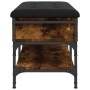 Shoe bench engineered wood smoked oak 82x42x45 cm by , Benches for halls and storage - Ref: Foro24-835194, Price: 77,72 €, Di...
