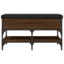 Banco zapatero madera de ingeniería marrón roble 82x42x45 cm de , Bancos para recibidores y almacenamiento - Ref: Foro24-8351...