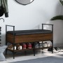 Shoe bench engineered wood oak brown 85.5x42x57.5cm by , Benches for halls and storage - Ref: Foro24-835233, Price: 83,27 €, ...