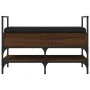 Banco zapatero madera de ingeniería marrón roble 85,5x42x57,5cm de , Bancos para recibidores y almacenamiento - Ref: Foro24-8...