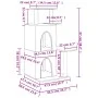 Katzenkratzbaum mit cremefarbenen Sisalstämmen, 97 cm von , Katzenmöbel - Ref: Foro24-172112, Preis: 39,59 €, Rabatt: %