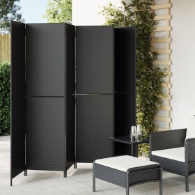 6-teiliger schwarzer synthetischer Rattanschirm von , Raumteiler - Ref: Foro24-365352, Preis: 235,64 €, Rabatt: %