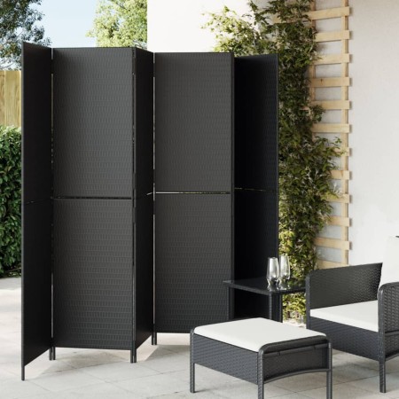 6-teiliger schwarzer synthetischer Rattanschirm von , Raumteiler - Ref: Foro24-365352, Preis: 235,50 €, Rabatt: %
