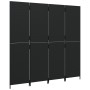 4-panel black synthetic rattan screen by , Room dividers - Ref: Foro24-365344, Price: 182,89 €, Discount: %