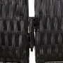 4-panel black synthetic rattan screen by , Room dividers - Ref: Foro24-365344, Price: 179,94 €, Discount: %
