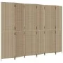 6 panel beige synthetic rattan screen by , Room dividers - Ref: Foro24-365371, Price: 257,69 €, Discount: %