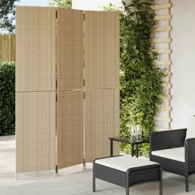 3-panel beige synthetic rattan screen by , Room dividers - Ref: Foro24-365359, Price: 176,93 €, Discount: %