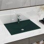 Lavabo de lujo con grifo cerámica verde oscuro 60x46 cm