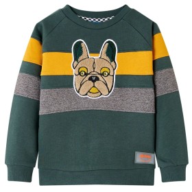 Dunkelgrünes Kinder-Sweatshirt 128 von , Kinder-T-Shirts - Ref: Foro24-13092, Preis: 14,56 €, Rabatt: %