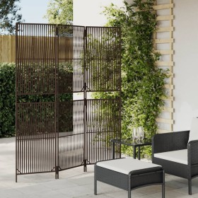 Biombo de 3 paneles ratán sintético marrón de , Divisores de ambientes - Ref: Foro24-365373, Precio: 92,15 €, Descuento: %
