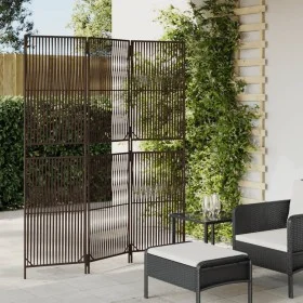 Brown synthetic rattan 3-panel screen by , Room dividers - Ref: Foro24-365373, Price: 90,54 €, Discount: %
