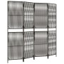 Gray synthetic rattan 4-panel screen by , Room dividers - Ref: Foro24-365378, Price: 109,53 €, Discount: %