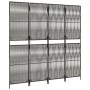 Gray synthetic rattan 4-panel screen by , Room dividers - Ref: Foro24-365378, Price: 109,53 €, Discount: %