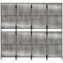 Gray synthetic rattan 4-panel screen by , Room dividers - Ref: Foro24-365378, Price: 114,05 €, Discount: %